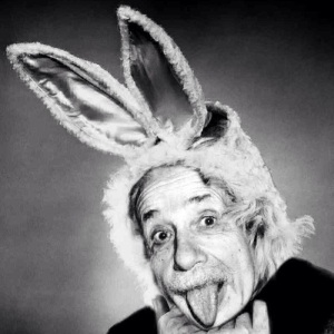Even Einstein was smart about bunnies.